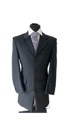 Mens long style Black 2 piece Suit