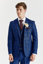 Alex Navy Burgundy 3 piece suit