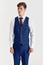 Alex Navy Burgundy 3 piece suit