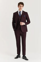 Regent wine 3 piece suit