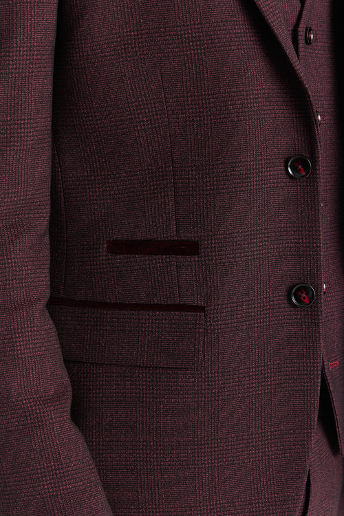 Regent wine 3 piece suit