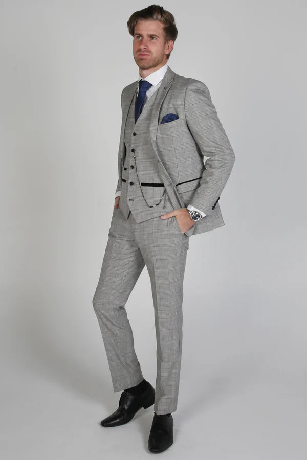 Hugo Grey checked 3 piece suit