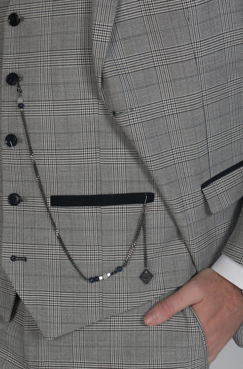 Hugo Grey checked 3 piece suit