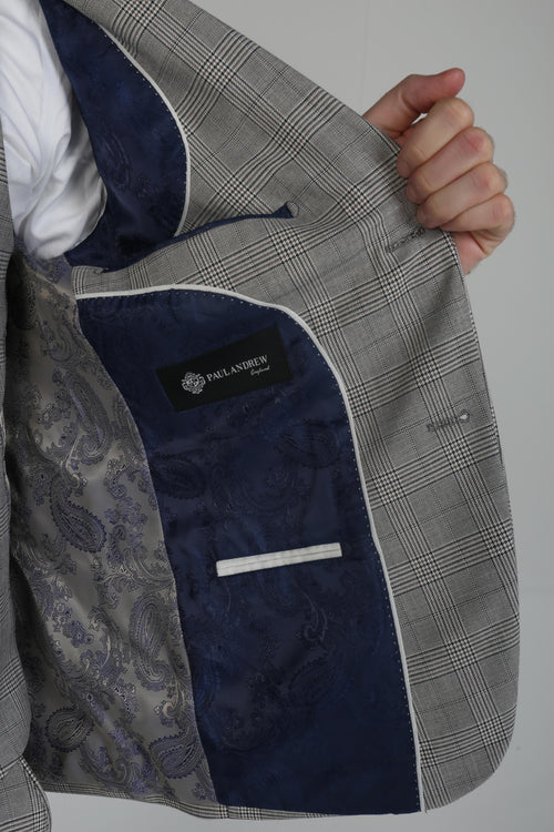 Hugo Grey checked 3 piece suit