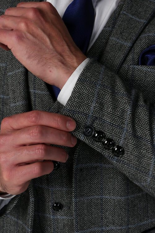 Harris Grey Tweed 3 piece suit