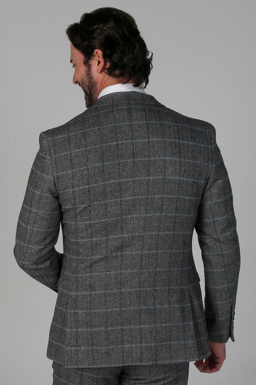 Harris Grey Tweed 3 piece suit