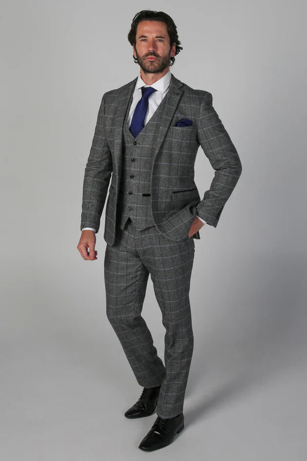 Harris Grey Tweed 3 piece suit