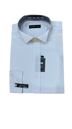 Mann Formal Wear winged collar men's White shirt