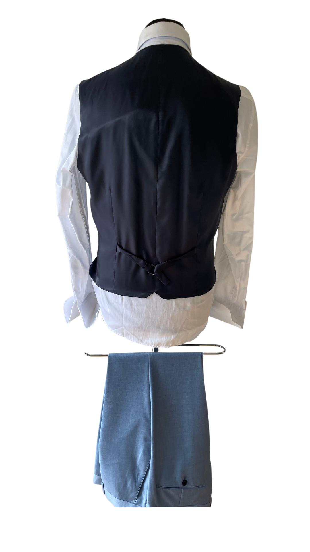 Paul Andrew Charles Blue suit with Navy waistcoat