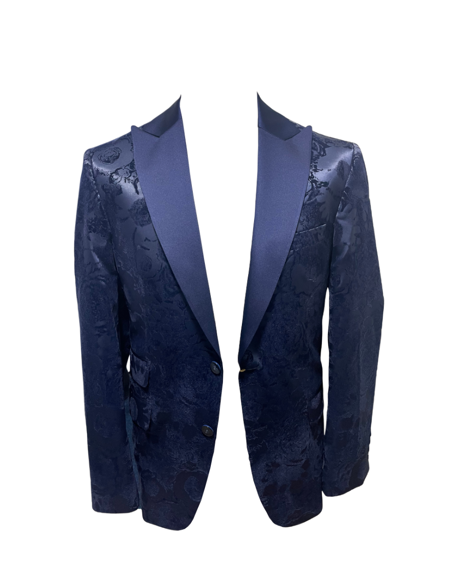 Wessi floral Navy Shine Jacket