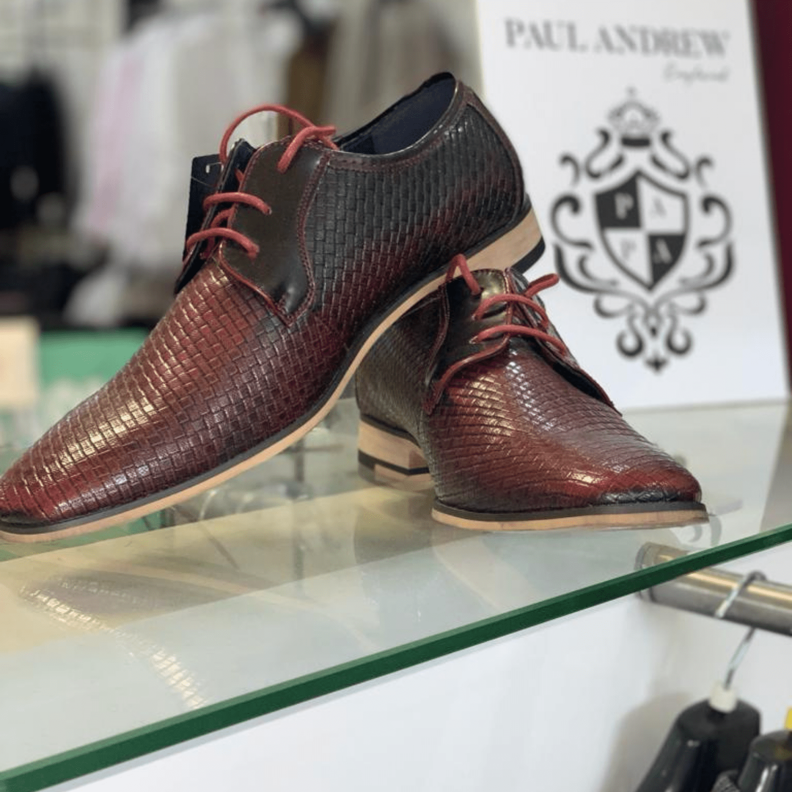 Cavani mens shoes, burgundy in colour.