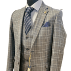 Mens Oscar Banks 3 piece slim fitted suit, blue