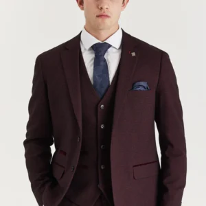 Regent Wine Check Suit