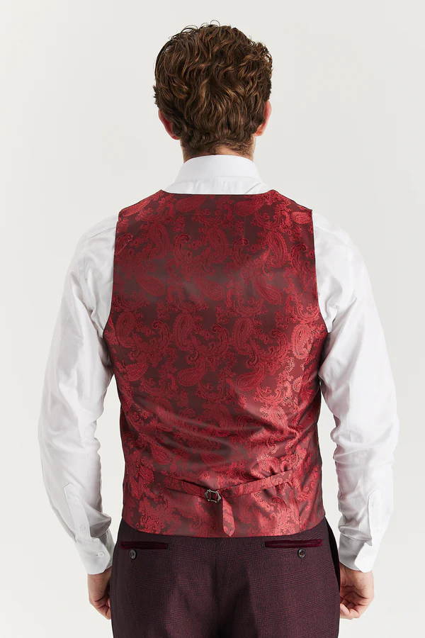 Regent Wine Check Suit