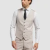CaridiBeigeWaistcoatFront Caridi Beige 3 Piece suit